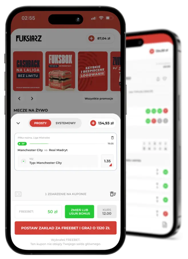 Fuksiarz Aplikacja mobilna kasyna online